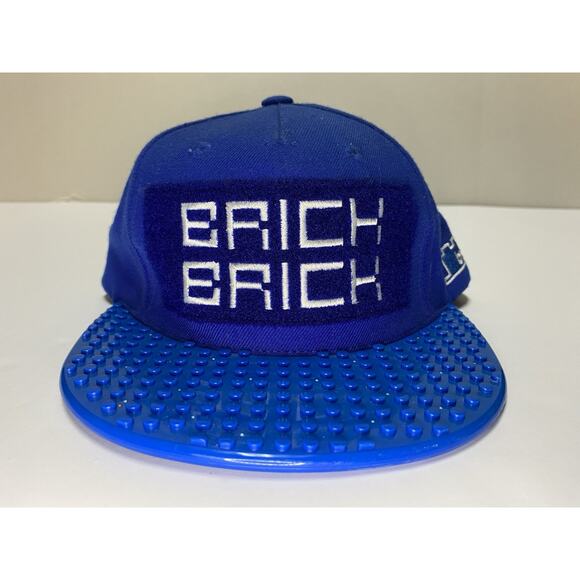 Brick Black Building Block Display Baseball Style Snap Blue Hat/Cap - Picture 1 of 6